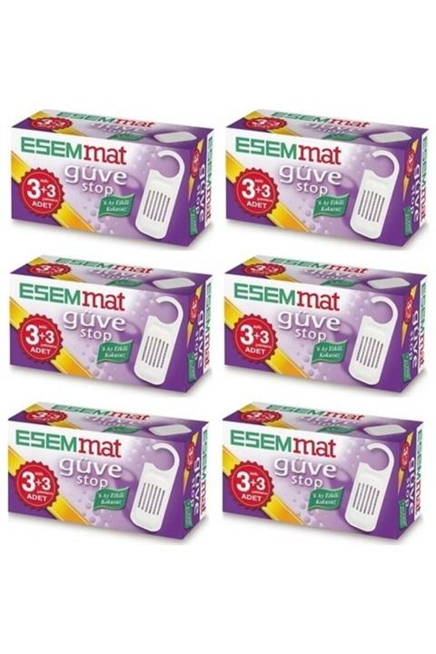Esemmat Güve Stop (3 Askı+3 Çekmece) 6'lı Paket