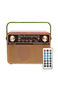 Salkım Planet 505b Dekoratif Eskitme Nostalji Uzaktan Kumandalı Radyo Usb/aux/hafıza Kartı/bluetooth/şarjlı