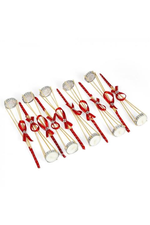 Halay Kına Kına Mum Kırmızı 10 Adet