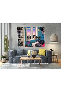 Hobimania Oturan Kedi Duvar Örtüsü Duvar Halısı Tapestry 150x100 Cm Duvar Dekorasyon Moda