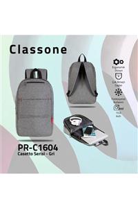 Classone Casetto Pr-c1604 15.6 Sırt Notebook Çantası-gri