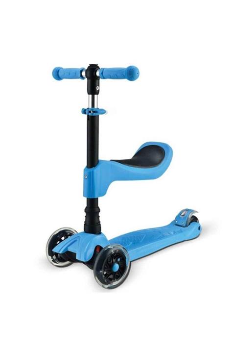 BabyHope Unisex Mavi Scooter Mvi 2 İn 1