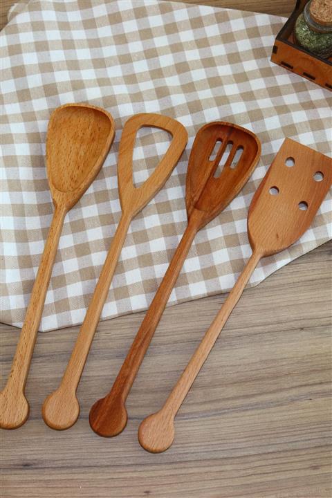 Zembu Kayın Kaşık Seti - 4'lü