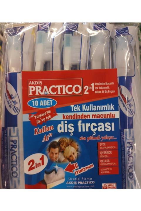 Akdiş Practico Tek Kullanımlık Kendinden Macunlu Diş Fırçası