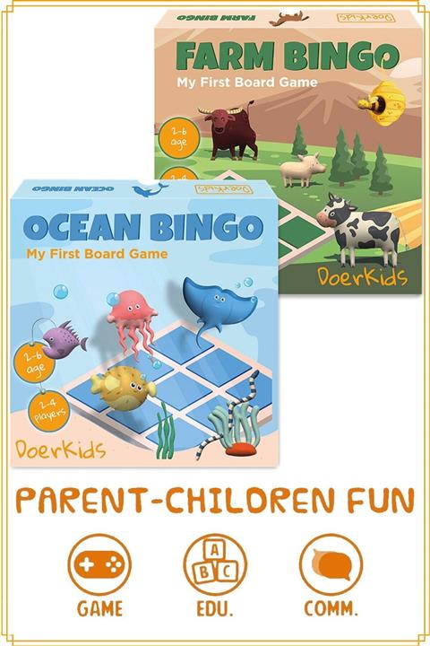 DoerKids Tombala Ikili Set - Temalı Çocuk Tombalası 2-6 Yaş