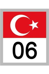 Apex 06 Ankara Türk Bayrağı Ve Plaka Kodu Ön Cam Sticker Yapıştırma