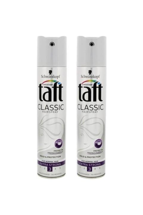 Taft Saç Spreyi Classıc Extra Güçlü Gri No:3 2 Adet