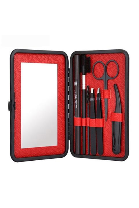 Ally Mobile Ezere 7 Parça Aynalı Kaş Düzeltici Set Kaş Kırpma Seti,kaş Tıraş Seti
