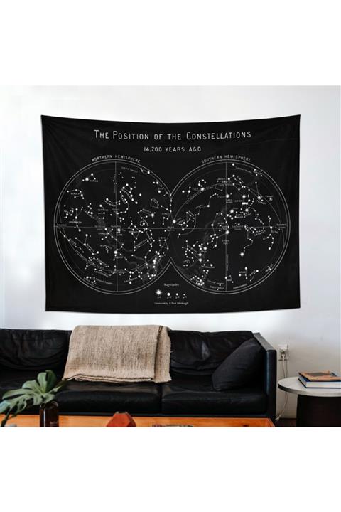 The Lucid Lab Çizilen Ilk Takımyıldızı Haritası Duvar Örtüsü