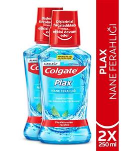 Colgate Plax Nane Ferahlığı Plağa Karşı Alkolsüz Ağız Bakım Suyu 250 Ml X 2 Adet