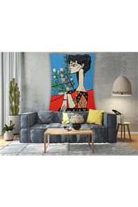 Hobimania Duvar Örtüsü Tapestry Pablo Picasso Jacqueline With Flowers 150x100 Cm Duvar Dekorasyon Moda