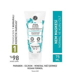 Yves Rocher Pure Algue- Yoğun Nemlendirici Ve Canlandırıcı Maske- 75 ml