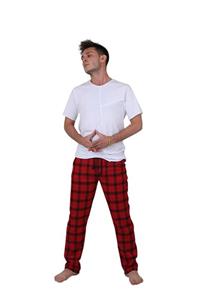 Rigruby Pijama Altı Kırmızı-siyah Kareli (EKOSE) Slimfit Beden