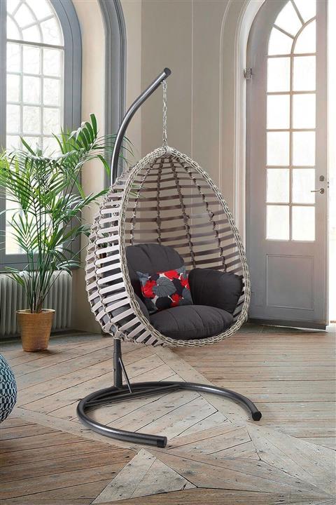 Capri Swing Gümbet Tekli Rattan Salıncak