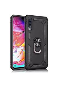 Samsung Galaxy A50 Kılıf Military Armor Ring Case Tank Zırh Yüzüklü Standlı