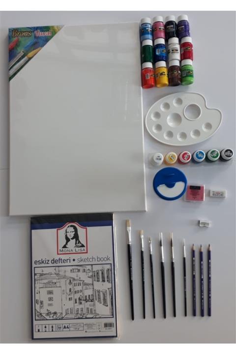 Brons Akrilik Boya Resim Yapma Ve Başlama Seti 2
