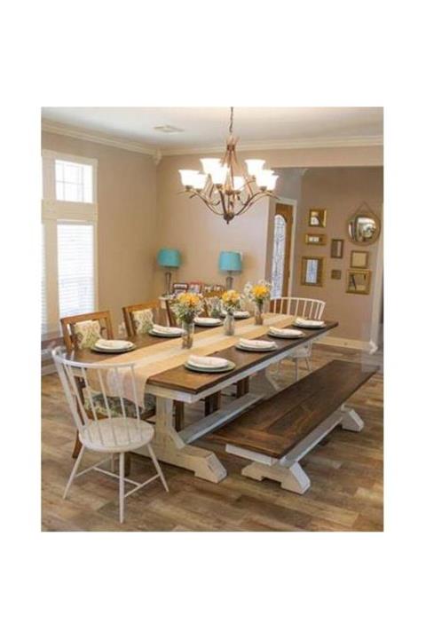 GEYİK MOBİLYA Ahşap Yemek Masası Takımı