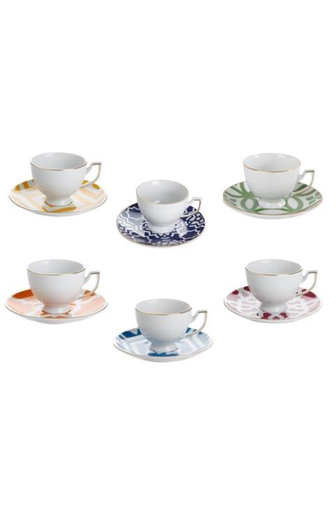 Porland Morocco Karışık Çay Fıncan Tk 6,lı