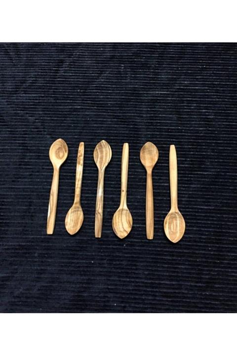 MEHMET YOZGATLIOĞLU Ahşap & Tahta Zeytin Ağacından 6’lı Çay Kaşığı