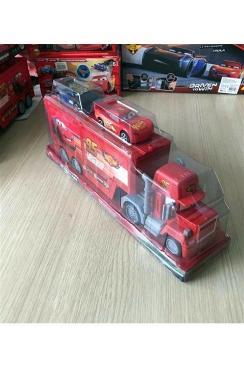 utoys Şimşek Mcqueen Oyuncak Mc Tır Kapakları Açılabilen 2 Arabalı