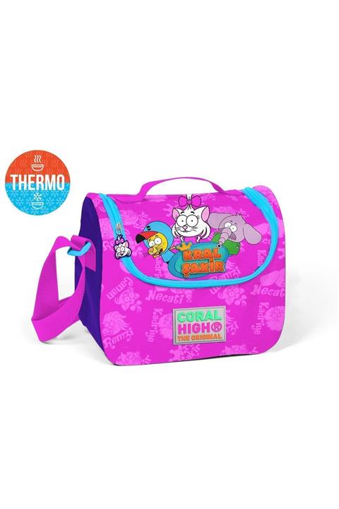 Kral Şakir Coral High Pembe Kız Çocuk Thermo Beslenme Çantası