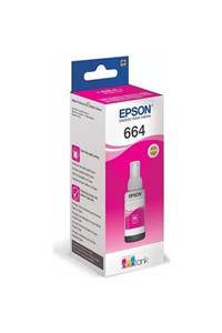 EPSON T6643 Ecotank L655 kırmızı orjinal Mürekkep Kartuşu C13t66434a 70ml.