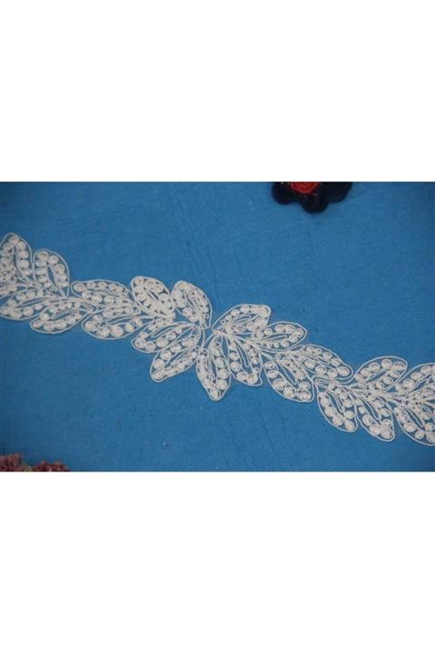 HÜMA Beyaz Dantel Aplike 12 Adet 6 Çift Tekstil Aksesuarları