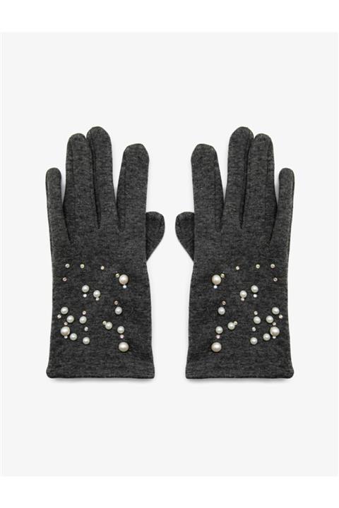 Koton Kadın Gri Inci Detaylı Eldiven 9KAK57011AA