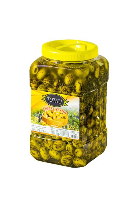 Tutku Zeytin Egenin İncisi Kahvaltılık Izgara Grill Yeşil Zeytin 1,5 kg