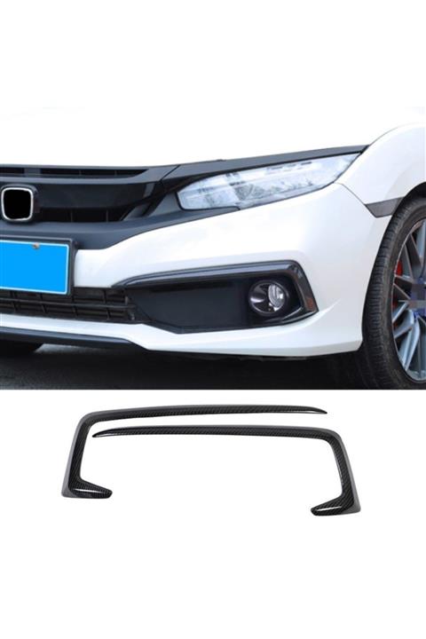 beyaztuning Honda Civic Fc5 Sis Farı Üst Kaşı Çıtası Kaplaması Karbon 2019-