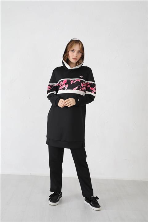 Moodbasic Çiçek Desenli Scuba Takım