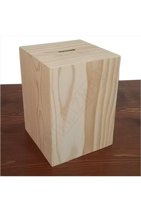 Kilizman Ham Boyasız Ahşap Kumbara