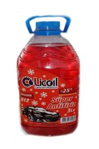 LİCOİL Organik G12 Kırmızı Antifriz 3kg (-25 Derece)pet Ambalaj