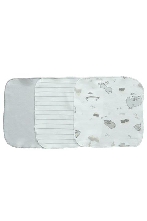 Bebetto Interlok Free Animals Gri Mendil 3'lü C711