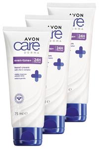 AVON Care Derma Even Tone Cilt Tonu Beyazlatıcı El Kremi 75 Ml. Üçlü Set