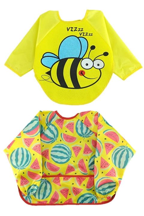 ALİSS BABY 6-24 Ay Kollu Mama Önlüğü Karpuz Arı