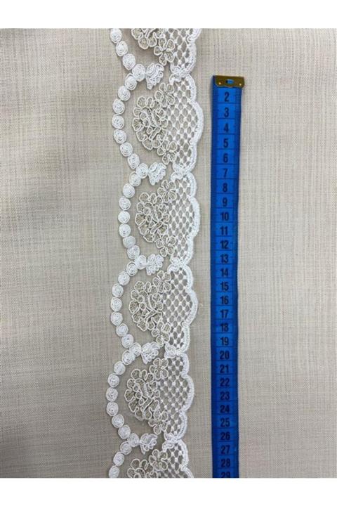 Nurkumaş Pıtırcık Kreme Gold Fransız Dantel Top