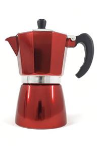 Lotus Plus Moka Pot 6 Fincan 360 Ml Moka Cezve | Kırmızı Moka Pot Express 6 Cups