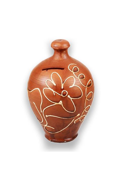 Mavikuğu Çömlek El Yapımı Testi Kumbara Büyük Boy