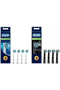 OralB Cross Action Ve Cross Action Black  Yedek Başlık 4'lü