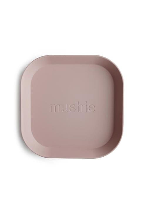 Mushie Dinner Plate Square Blush- Kare Tabak Uçuk Pembe Rengi