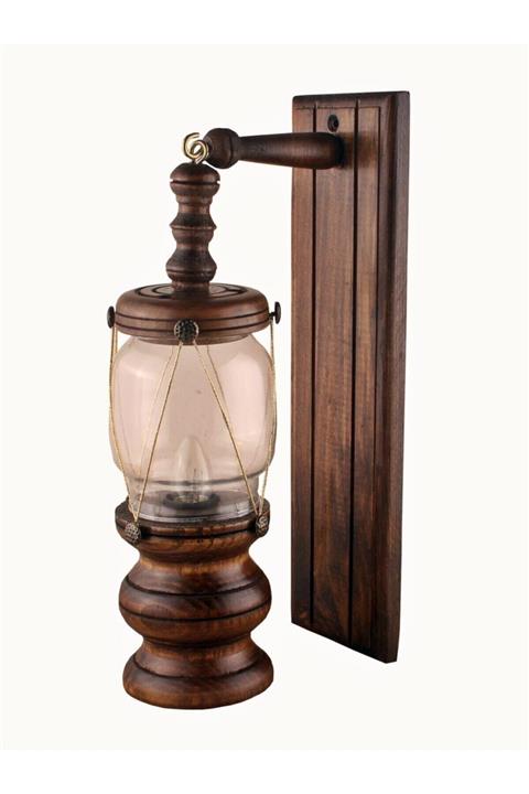 Okçu Deniz Feneri Elektrikli Ahşap Gaz Lambası