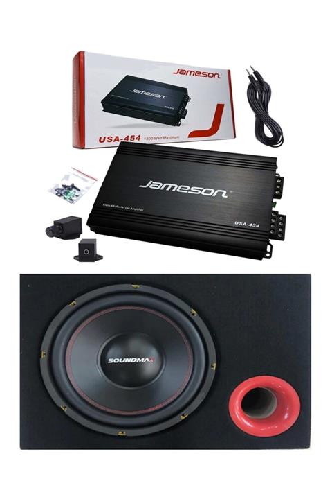 Jameson Soundmax 30cm Kabinli Bass 1500wat 400rms Usa 454 Amfi 2000w Bas Kontrollu