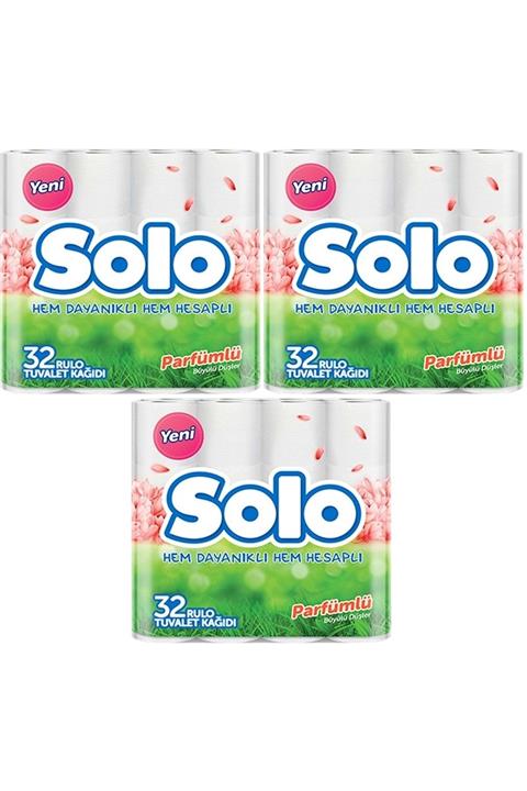 Solo Tuvalet Kağıdı Çift Katlı 96 Lı Paket Parfümlü (3Pk*32)