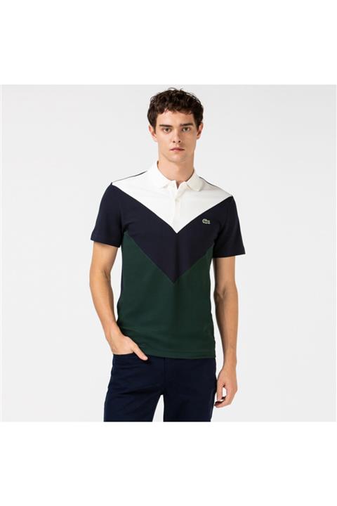 Lacoste Erkek Regular Fit Blok Desenli Renkli Polo