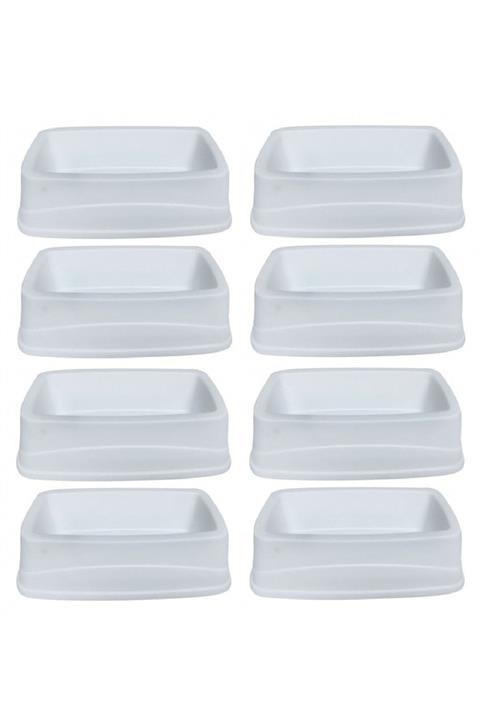 ARMATÜRK Beyaz Kaliteli Yer Mamalık, Kuş Ve Kemirgenler Için Mama Kabı 8 Adet