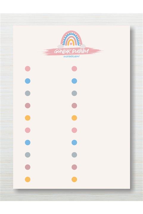 Aşktan Basım Hizmetleri Aşktan Basım A5 Günlük Rutinim Bloknot