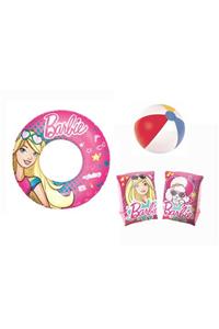 elife shop Es93202-3t Lisanslı Barbie Havuz Deniz Simit Kolluk Top Seti 3’lü Set