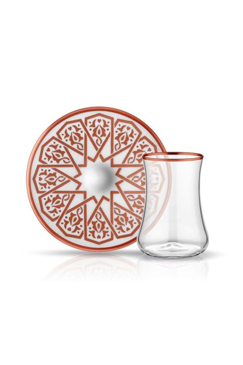 Koleksiyon1 Dervish Çay Seti 6 lı Selçuklu Bakır