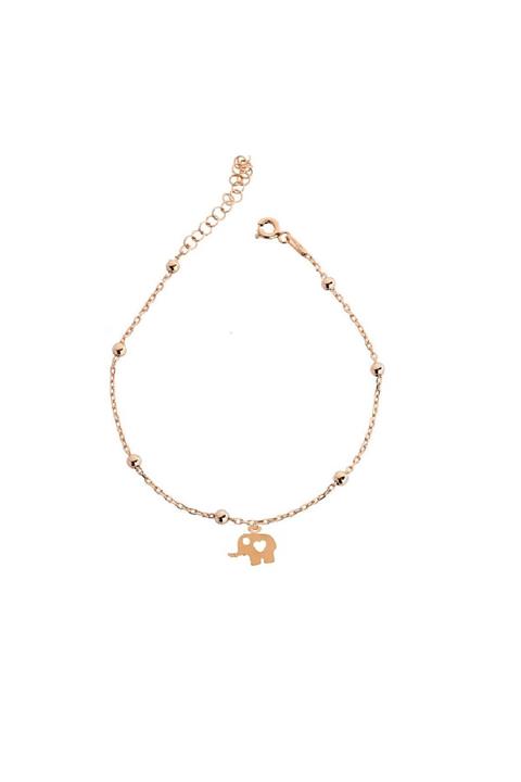 Trend Silver 925 Ayar Gümüş Rose Toplu Çocuk Top Top Zincir Fil Halhal